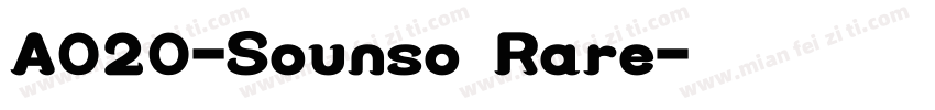 A020-Sounso Rare字体转换